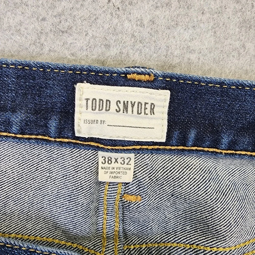 Todd Snyder Mens 38x27  Skinny Fit Jeans 5-Pocket Stretch Blue